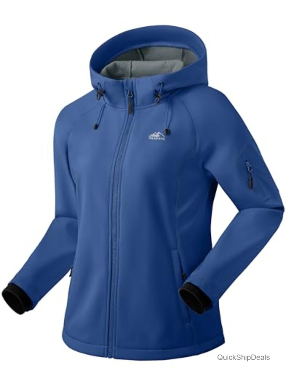 Women's Fleece Lined Softshell Jacket Waterproof Windproof Hooded Active